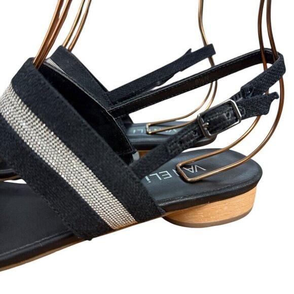 Vaneli Van Eli Womens Black Silver Slingback Sandals Low Heel Shoes Strappy sz 7 - Picture 9 of 15